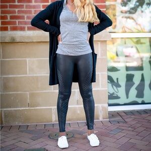NWOT Black Faux Leather Moto Leggings